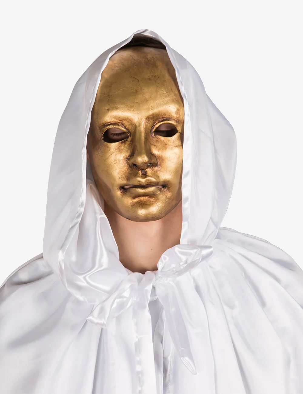 Mantello Unisex Con Cappuccio - Bianco - Image 3