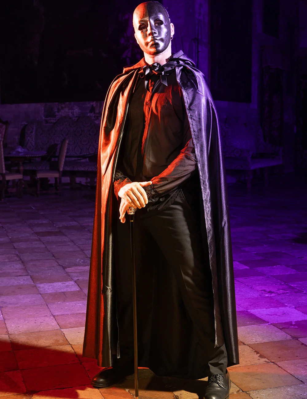 Mantello Unisex Con Cappuccio - Nero - Image 4