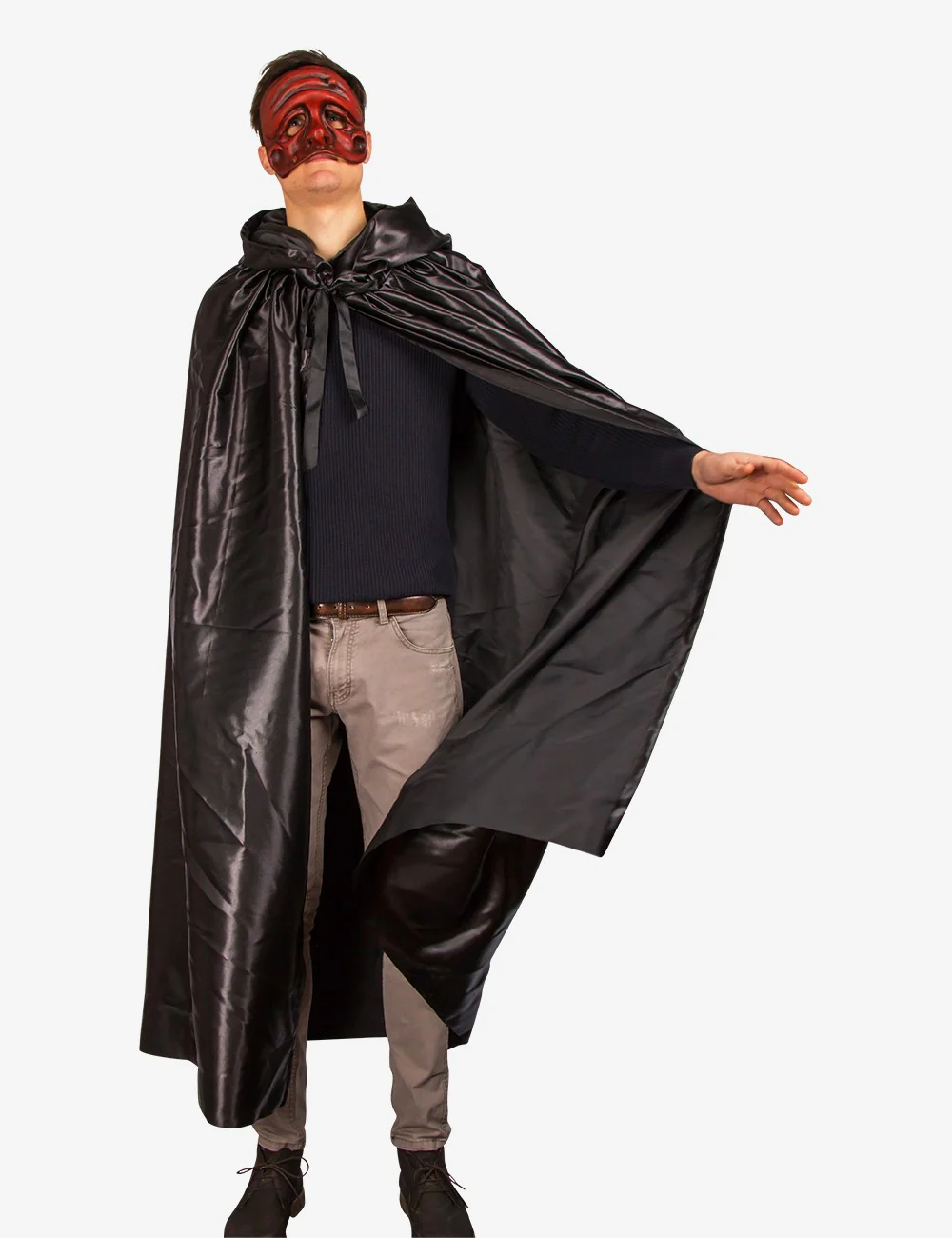 Mantello Unisex Con Cappuccio - Nero - Image 8